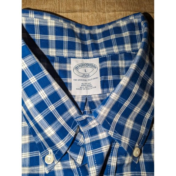 Brooks Brothers Other - Brooks Brothers Mens Blue Plaid Long Sleeve Shirt Size Large